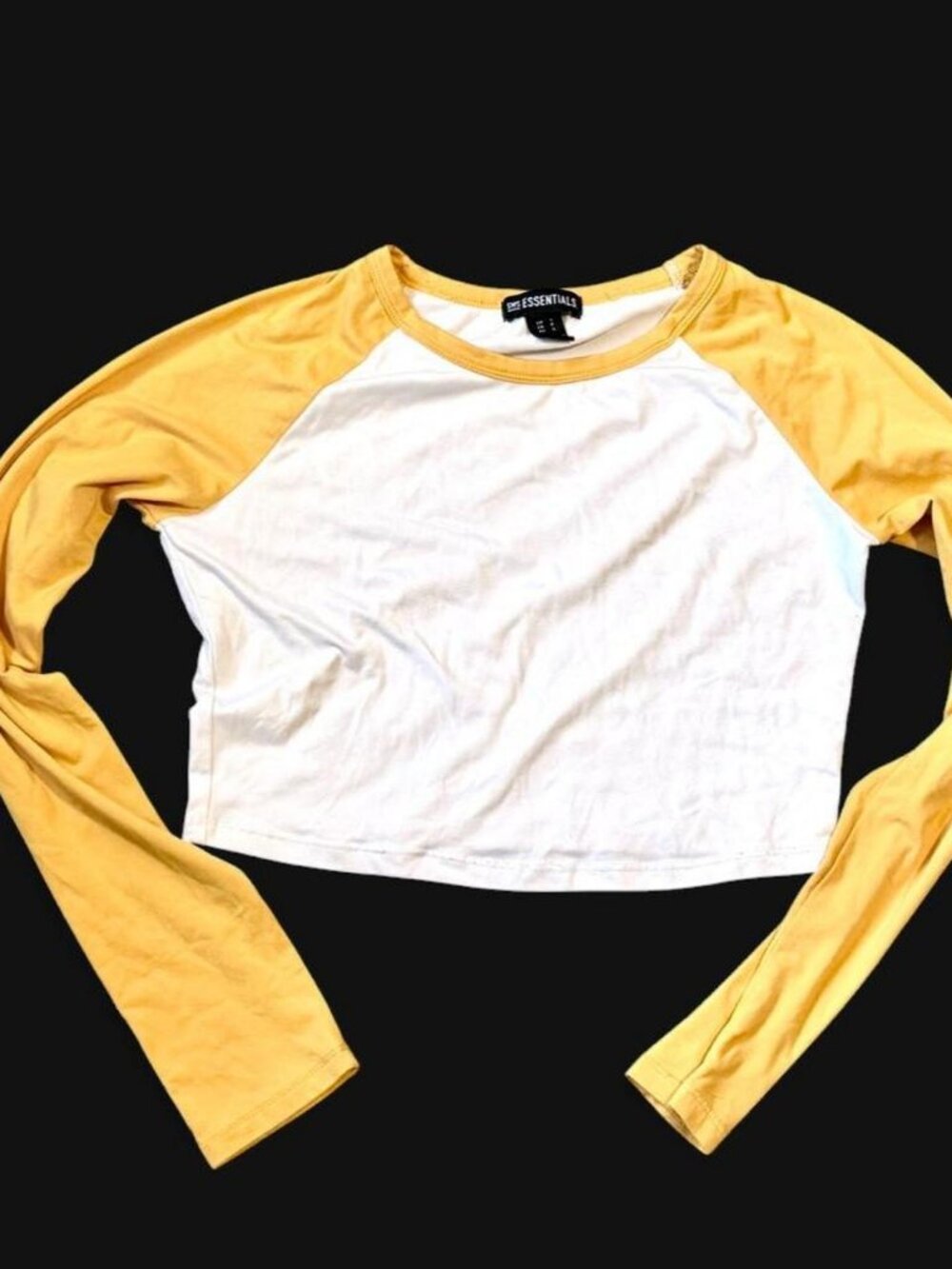 Yellow White Tube Crop Top